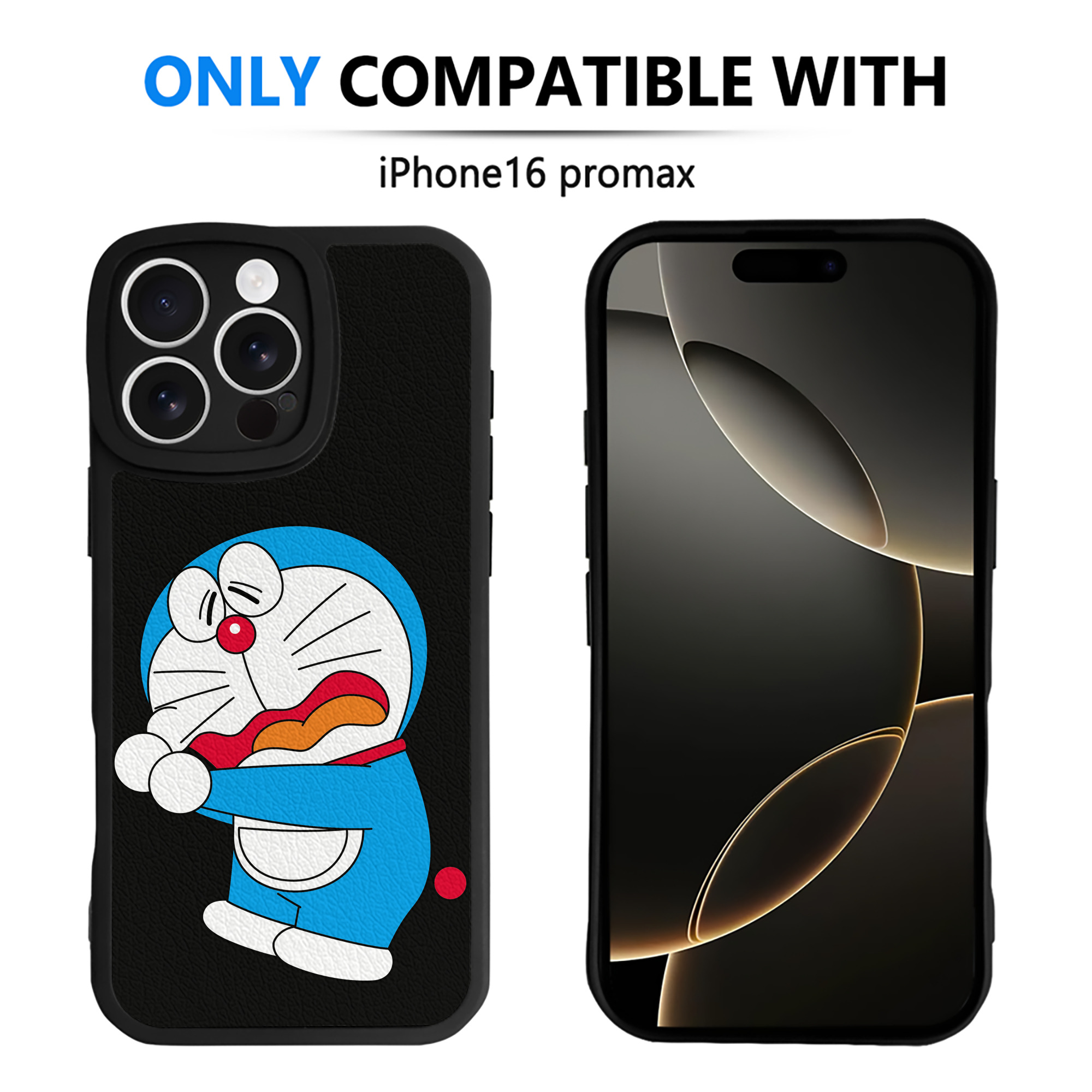 （画像用） ドラえもん Doraemon 【iPhone 16シリーズ対応】シリコンスマホケース（レザー調） 材質：シリコン